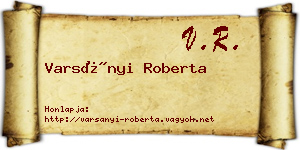 Varsányi Roberta névjegykártya